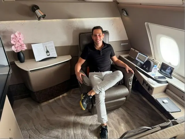 First Class an Bord