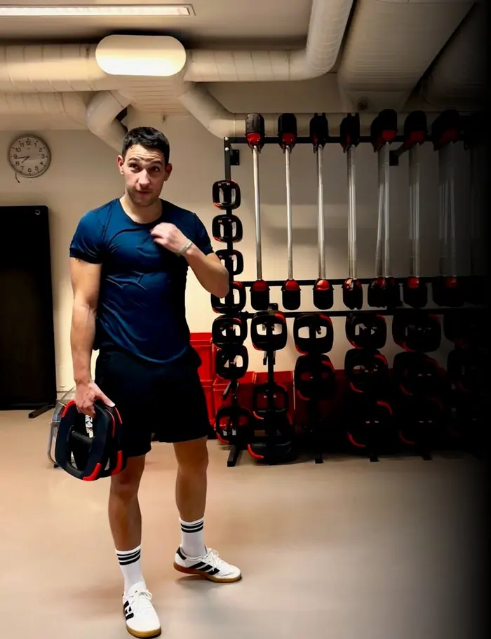 Patrick beim Training im Studio